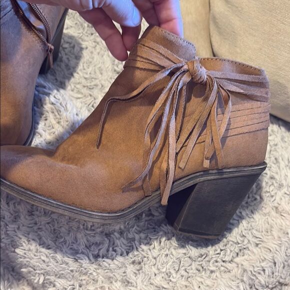 Brown Suede Ankle Boots - Picture 2 of 5